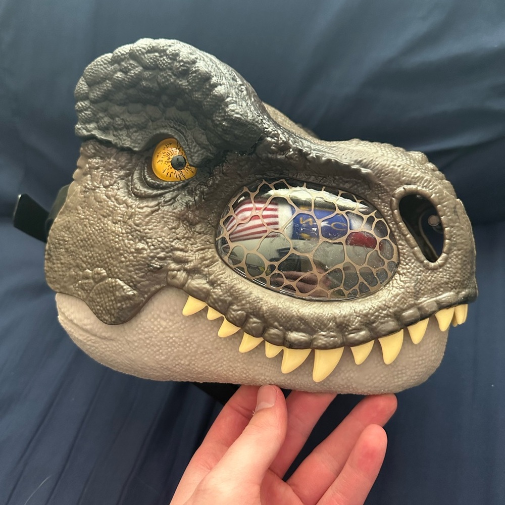 Reptile Dinosaur Mask with Yellow Eye
